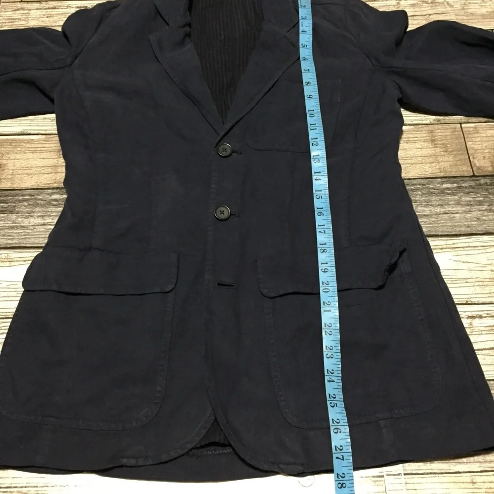 Alex Mill Women’s Blazer Jacket Coat Size XS Blue Linen Blend (READ DESC) - Picture 4 of 10